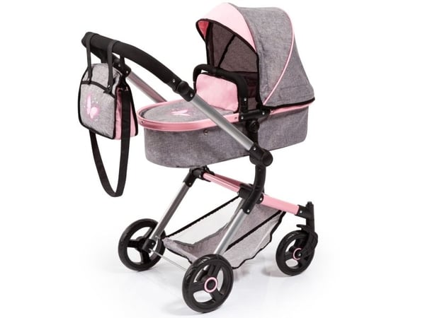 Bayer Design NEO VARIO kombi dockvagn, grå/pink