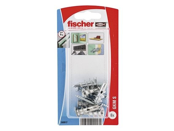 Fischer 90917, Gjenget anker, Gipsfiberplate, Gipsplater, Metall, Sølv, Pozidriv, PZ2