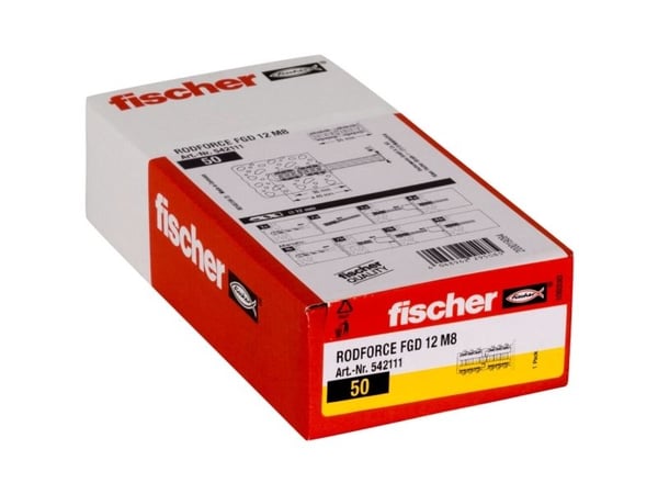 Fischer 542111, Veggplugg, Murstein, Betong, 35 mm, 1,2 cm, 4 cm, 50 stykker