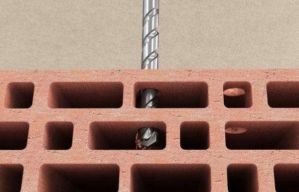 Fischer 542982, Drill, Spiralborekrone, 1 cm, 120 mm, porebetong, Murstein, Murverk, Naturstein, Gipsplater, Stein, 6,7 cm