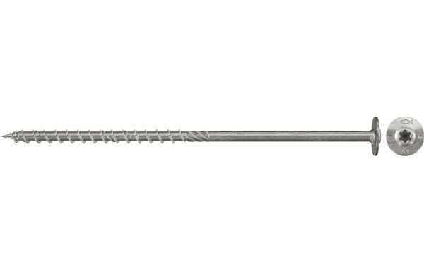 Fischer 657437, Skruv, Metall, Trä, Delvis gängad, Flänshuvud, Torx
