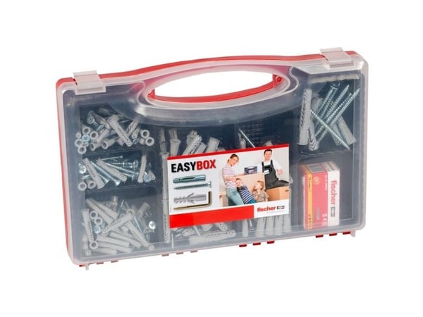 Fischer 533630, Ruuvi- ja seinäpistokesarja, Muovi, 126 kpl, Laatikko