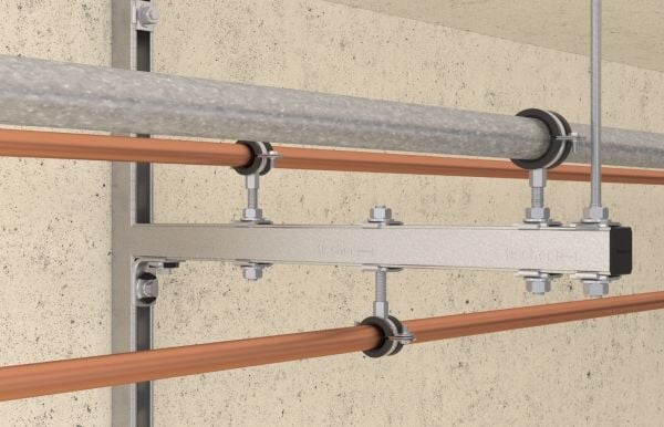 Fischer 539454, Rør klemme, 76 - 84 mm, 6,35 cm (2.5"), 1,3 kN, M8/M10, M6