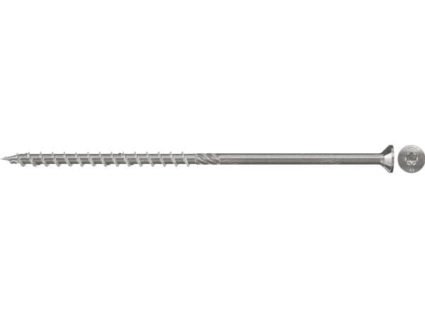 Fischer 657404, Skruv, Rostfritt stål, Trä, Delvis gängad, Försänkt huvud, Torx