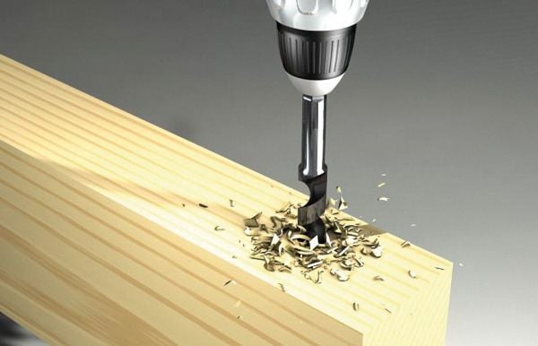 Fischer 551403, Drill, Spiralborekrone, 1 cm, 460 mm, Løvtre, Mykt tre, Tre, 38,5 cm