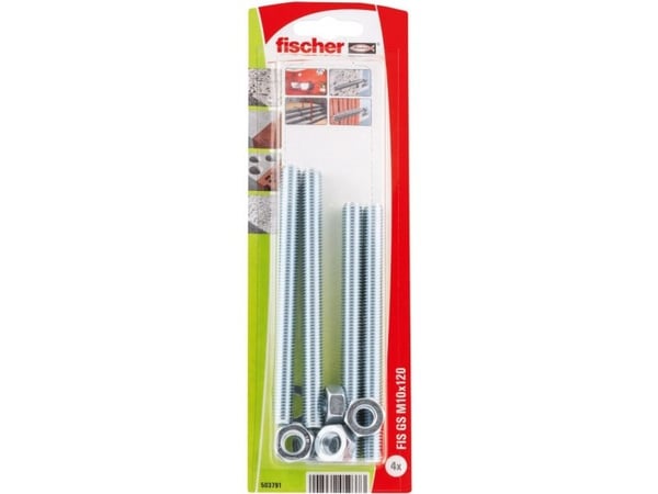 Fischer 503791, Bolts & nuts, Betong, Generell nytte, M10, Blister, 4 stykker