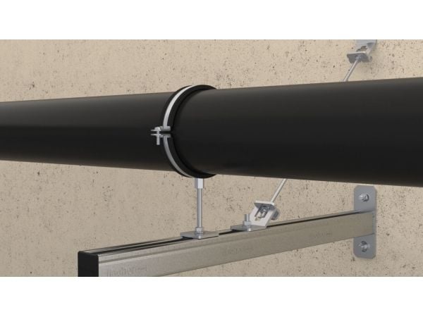 Fischer 554251, Rörklammer, Svart, Stål, 79 - 85 mm, EPDM, Zink stål, 3 kN, M10/M12