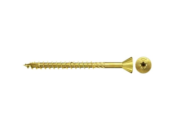 Fischer 660207, Skruv, Förzinkat stål, Träfiberskiva, Zink, Delvis gängad, Försänkt huvud