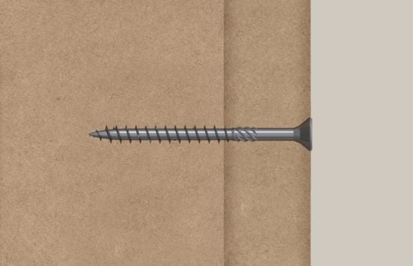 Fischer 660203, Skru, Sinkbelagt stål, Fibre board, Zink, Delgjenge, Forsenket hode