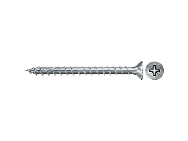 Fischer PowerFast, Skru, Tre, Flat, Zink, Flathode, Pozidriv