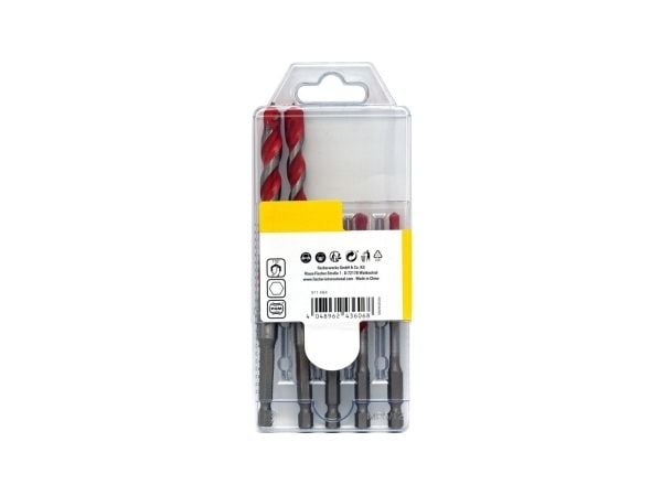 Fischer 561649, Borr, Borrsats, Gjuten aluminium, Tegel, Betong, Kalksten, Plast, Stål, Kakel, Universal, Trä, Karbid, Hexskaft, Kina