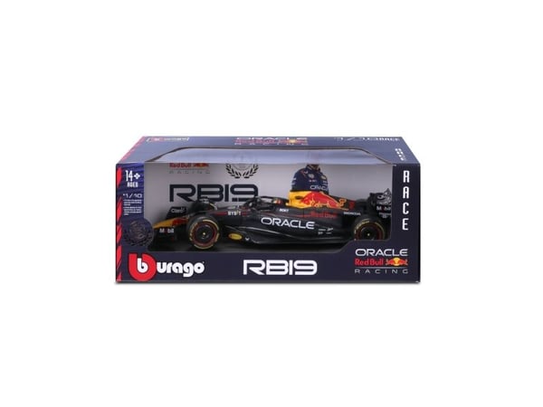 BBURAGO Red Bull Rb19, Sportsbil, Montert på forhånd, 1:18, RedBull F1 RB19, Alle kjønn, Metall, Plast