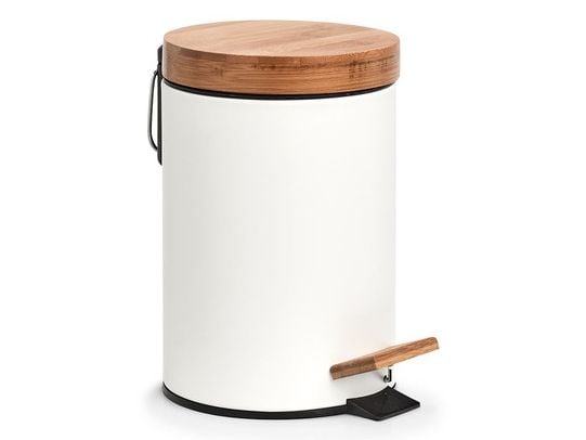 Zeller Present 18908, 3 l, Rund, Bamboo, Strykejern, Hvit, Tre, Pedal, 16,8 cm