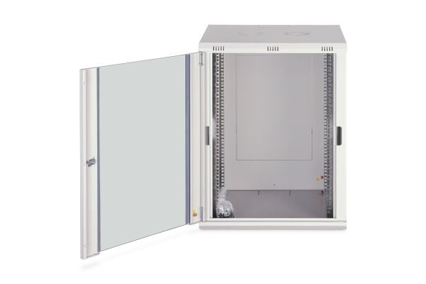 Digitus DN-37114, Seinään asennettava laitekehikko, 16U, 60 kg, Näppäinlukko, Kotelon kiskot, Tehostunut kaapelinhallinta