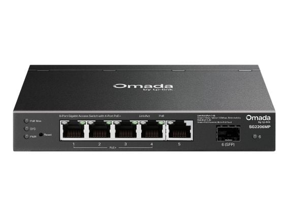 TP-Link Omada SG2206MP, L2, Gigabit Ethernet (10/100/1000), Strøm over Ethernet (PoE), Rack-montering
