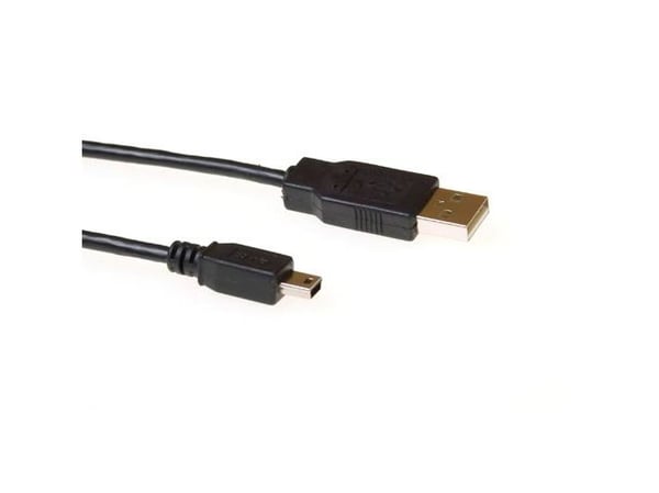 ACT SB2412 USB-kabel 1,8 m USB A til Mini-USB B (hann) svart (SB2412)