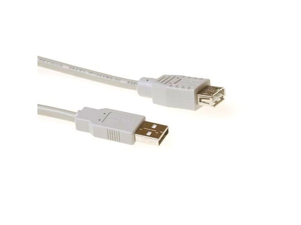ACT SB2199 USB-kabel, USB A hann-hunn, 1 m, elfenben