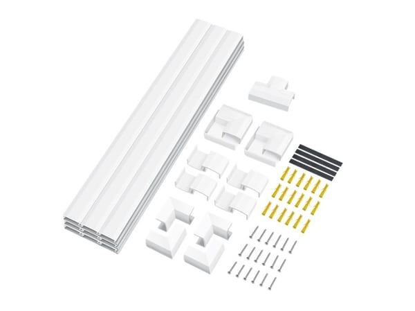 LogiLink Cable channel set, wall installation, 67pcs, white