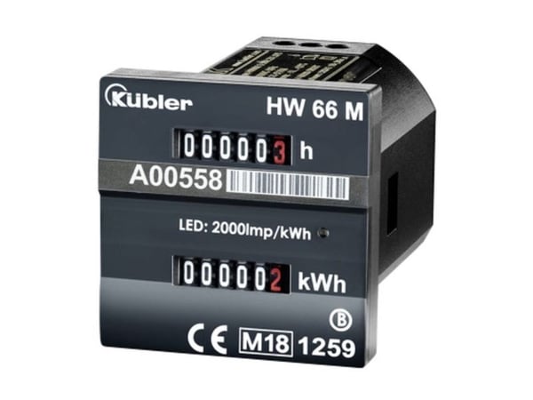 Kübler HW66 M 230 VAC Vekselstrømsmåler mekanisk 16 A MID-godkendelse: Ja 1 stk