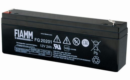 FIAMM FG20201, 12 V, 1 stykker, Sort, 2 Ah, 5 år, 800 g