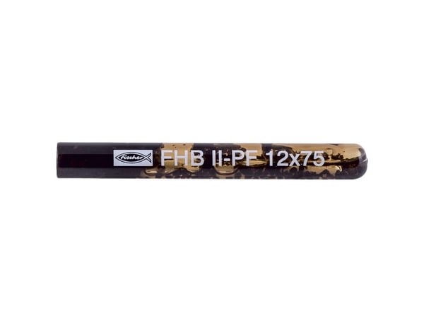 Fischer FHB II-PF 12 x 75, Väggplugg, Betong, Stål, Svart, 7,5 cm, 1,2 cm
