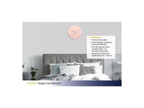 TFA-Dostmann 60.3536.16, Vegg, Rund, Aprikos, Hvit, Plast, AA, 1,5 V