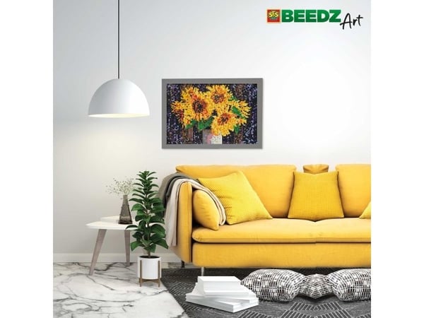 SES Creative Beedz art Sunflowers, 12 vuosi/vuosia, Poika/tyttö, Flora, Monivärinen, 300 mm, 455 mm