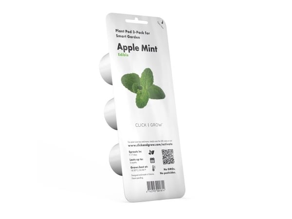Click & Grow SGR79x3, Syötävä kasvi, Apple mint, Aloituspakkaus, 7 - 14 päivää, 18 - 30 °C, 3 kpl