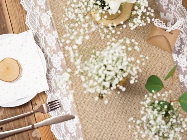 PartyDeco BJ2-KARTON, Rektangulær, Beige, 280 mm, 5 m, 24 stykker
