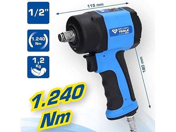 Brilliant Tools BT160400, Slagtrekker, Pistolhåndtak, 710 Nm, 1,2 kg, B08LQR8N51