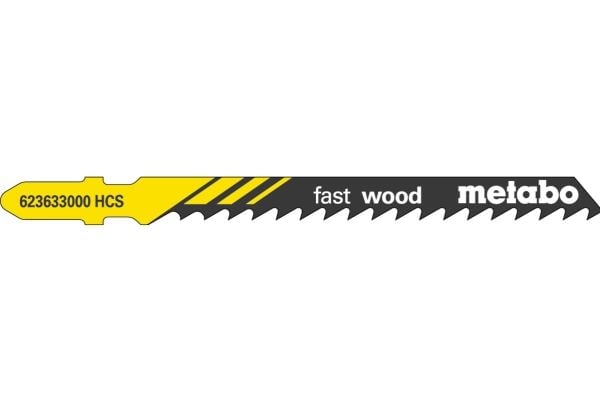 Metabo 623633000, Sabelsagblad, Hardwood, Softwood, High Carbon Steel (HCS), Blå, Hvit, Gul, 5 stk
