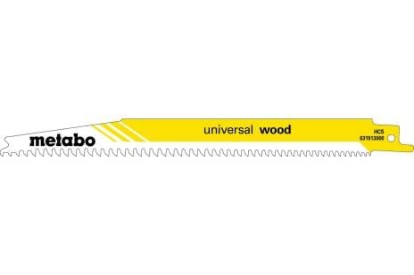 Metabo 631913000, Sabelsagblad, Plast, Kryssfiner, Tre, High Carbon Steel (HCS), Hvit, Gult, 1,25 mm, 20 cm