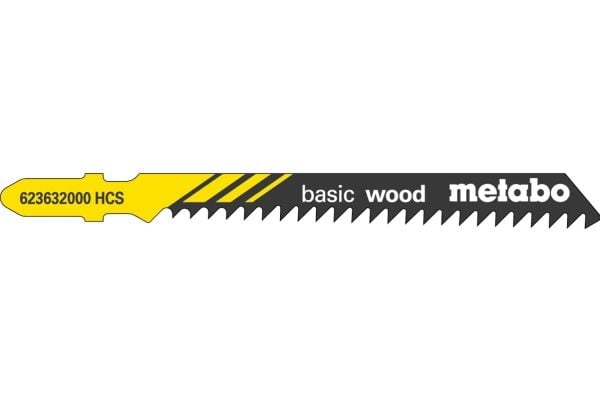 Metabo 623606000, Stikksagblad, Løvtre, Plast, Mykt tre, High Carbon Steel (HCS), Sort, Gult, 7,4 cm, 3 mm