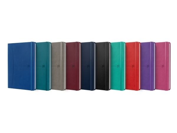 Oxford 400154868, Yksivärinen, Sininen, Musta, Harmaa, Burgundi, Punainen, Fuksianpunainen, Purppura, Turkoosi, A5, 160 arkkia, Neliöpaperi, Kovaka...