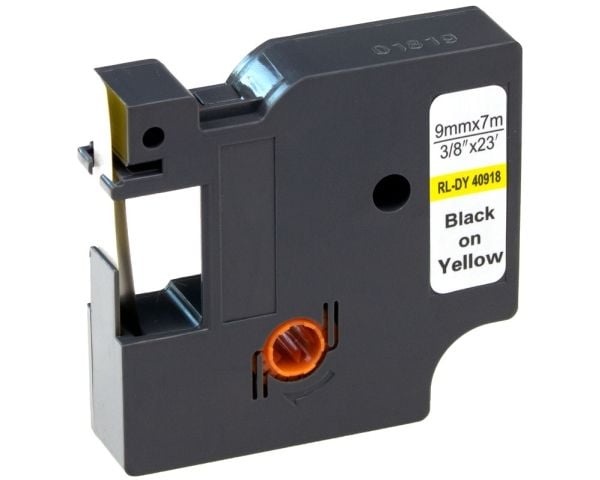 G&G 15567, Svart på gult, Kontinuerlig etikett, D1, Svart, DYMO, Dymo LabelManager 100 Dymo LabelManager 160 Dymo LabelManager 210D Dymo LabelManag...