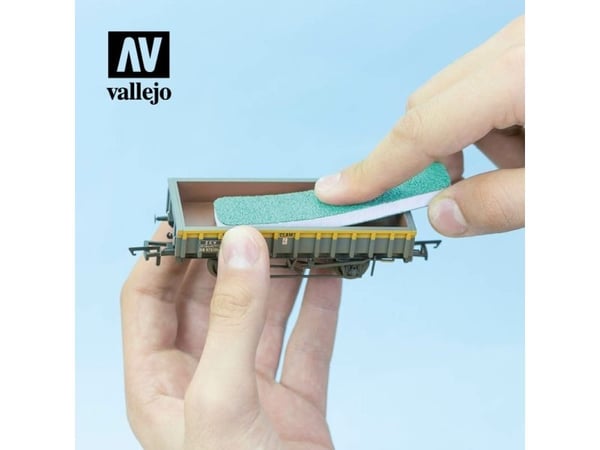 Vallejo T04001, Slipesvamp, Manuelt slipesett, Flere størrelser (sett), Etterbehandling, Removing filler, Malingsfjerning, Fjerner rust, Removing v...