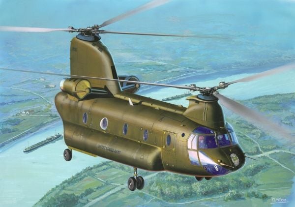 Revell CH-47D Chinook, Helikoptermodell, Monteringssett, 1:144, CH-47D Chinook, Gutt, Plast