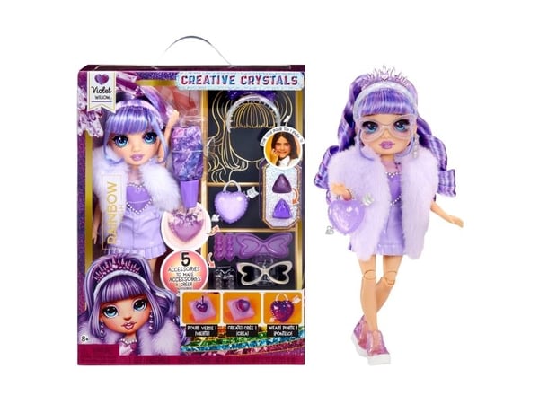 Rainbow High Creative Crystals Fashion Doll- Violet, Modedocka, Flicka, 8 År, 280 mm, Multifärg