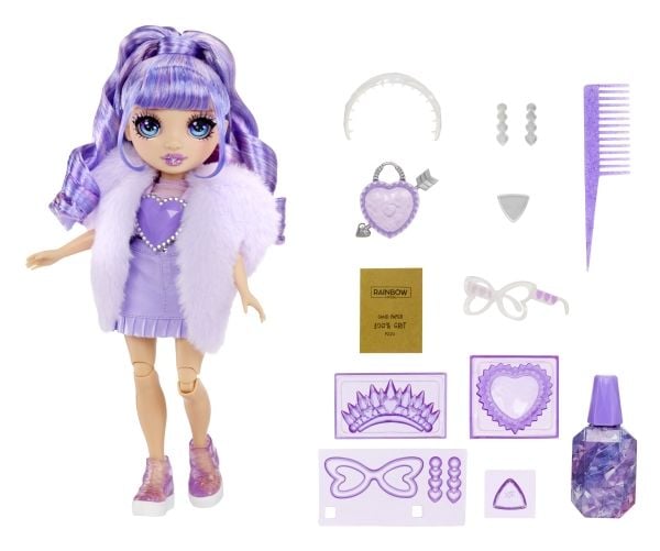 Rainbow High Creative Crystals Fashion Doll- Violet, Modedocka, Flicka, 8 År, 280 mm, Multifärg