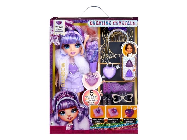 Rainbow High Creative Crystals Fashion Doll- Violet, Modedocka, Flicka, 8 År, 280 mm, Multifärg