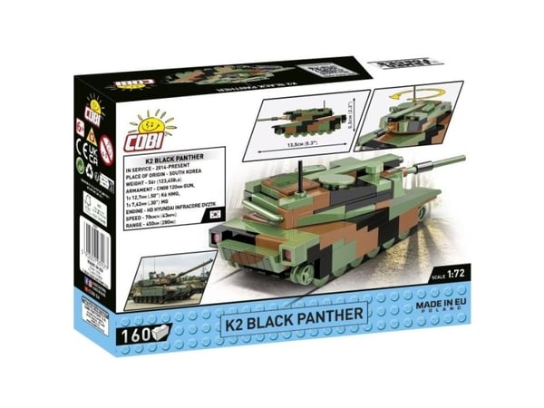 COBI K2 Black Panther, Byggesett, 6 år, 160 stykker