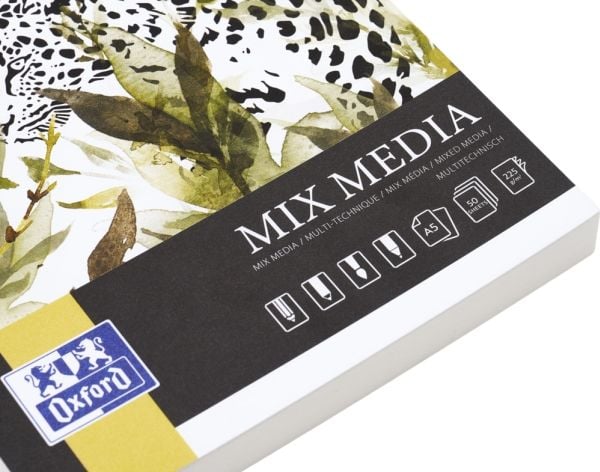 Kunstnerisk blokk A5/50K mix media 225g limt