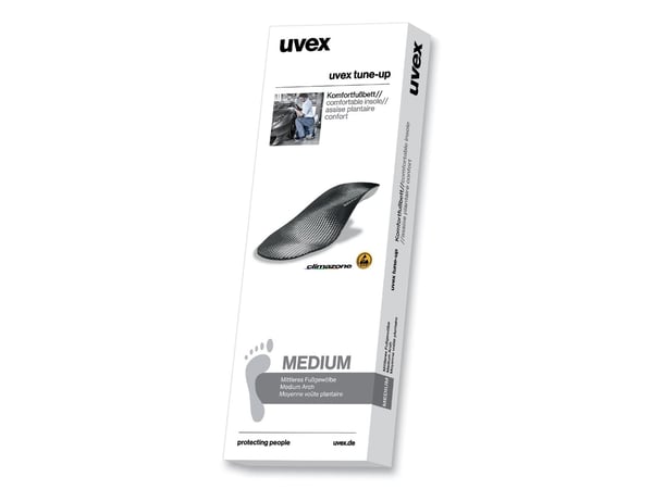 Uvex 95285, Voksen, ESD-innleggssåle, Sort, Grå, Hånd vask, Hengende boks