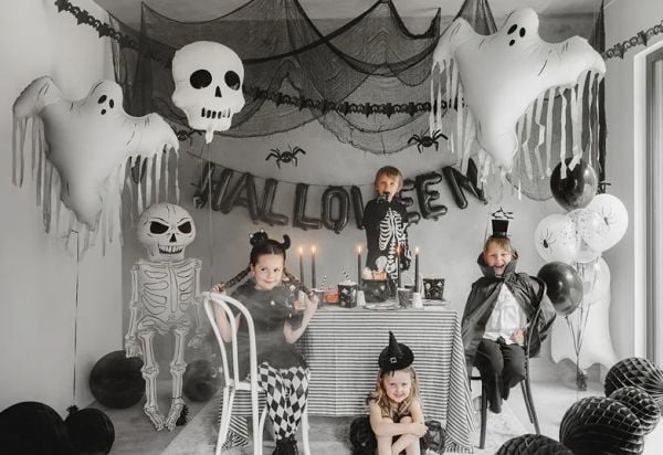 PartyDeco Ghost, Dekorasjon, Folie, Hvit, Bilde, Halloween, Alle kjønn