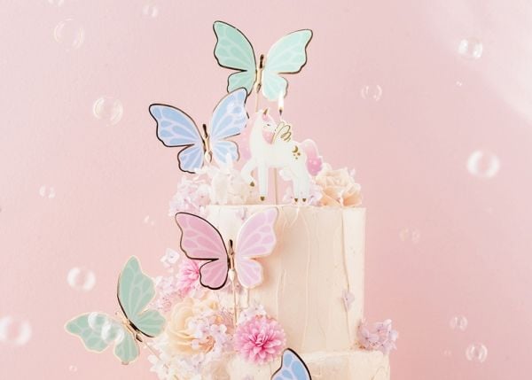 PartyDeco SCS-26, Kynttilät, Vaaleanpunainen, Valkoinen, 1 kpl