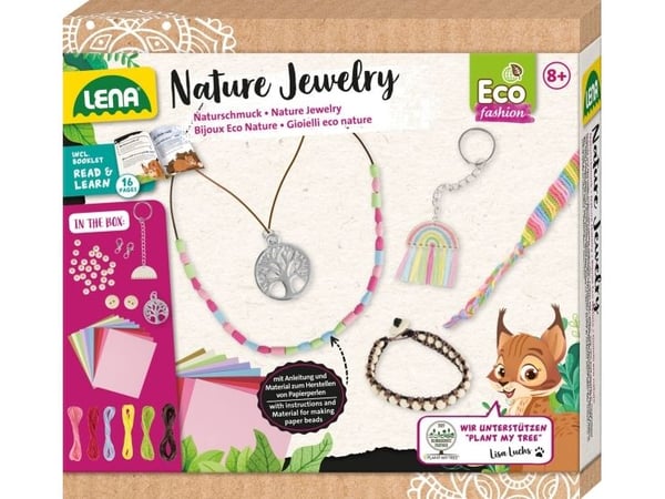 Lena Eco Nature Jewelry, Smykkesett for barn, 8 år, Flerfarget