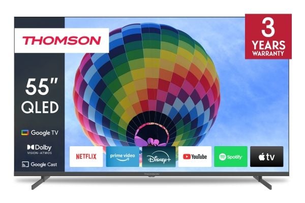 Thomson 55QG4S14, 139,7 cm (55"), 3840 x 2160 pikseliä, QLED, Älytelevisio, Wi-Fi, Harmaa