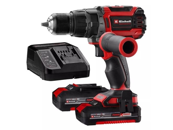 Einhell TP-CD 18/70 Li-i BL, Boremaskin med pistolgrep, Nøkkelløs, Børsteløs, Sort, Rød, 1,3 cm, 32000 RPM