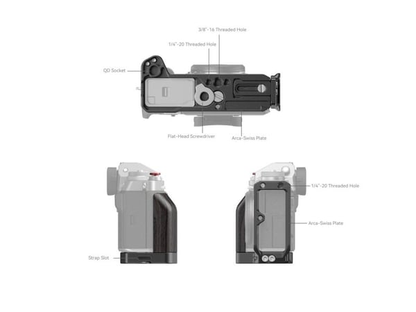 SmallRig 4137, Vinkeljern, Svart, Støpt aluminium, Fujifilm X-T5