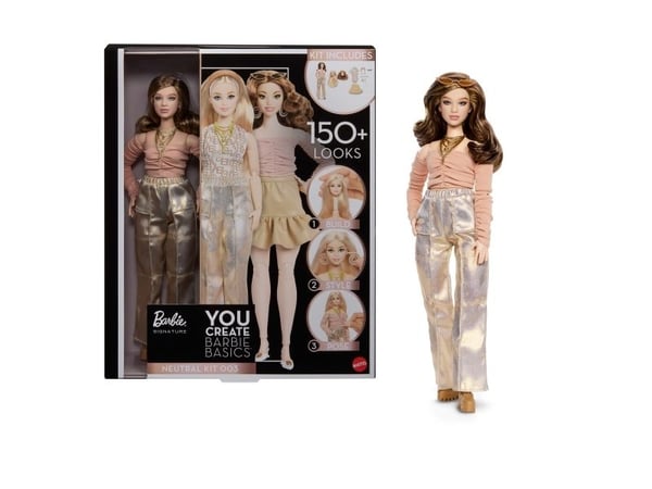 Barbie Signature You Create Basics Neutral Kit 003 -pakkaus, mukautettava nukke ja yleismalliset vaatteet, Muotinukke, Naaras, 6 vuosi/vuosia, Poik...